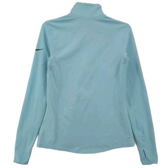 NIKE Pro DRI Fit Athletic Blue Teal Active Sweatshirt 1/2 Zip Pullover Size XL - Picture 2 of 3